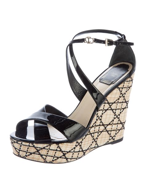 dior wedge|genuine christian dior sandals.